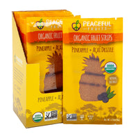 PEACEFUL FRUITS PINEAPPLE AND ACAI DRIZZLE ORGANIC FRUIT STRIPS 0.35 OZ
