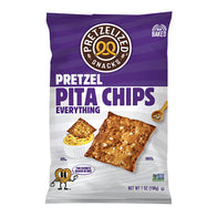 PRETZELIZED EVERYTHING PRETZEL PITA CHIPS 7 OZ BAG