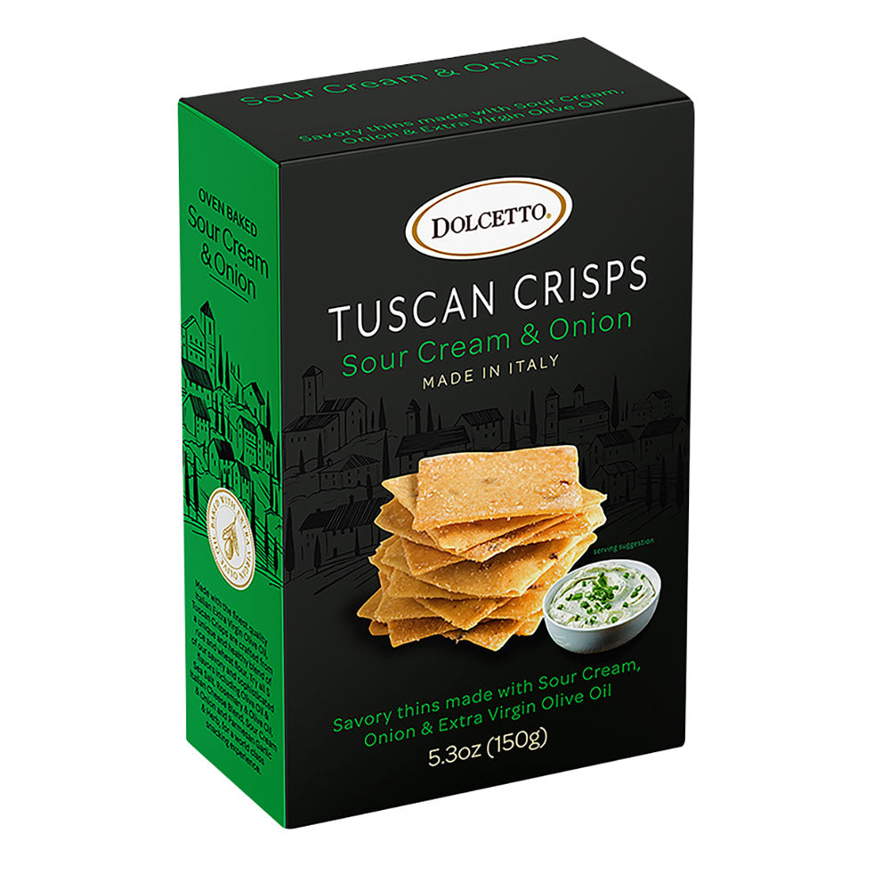 DOLCETTO CRISPS SOUR CREAM &amp; ONION 5.3 OZ PK 12 BOX