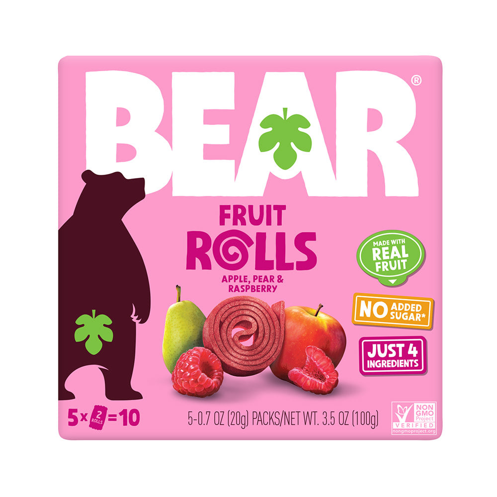 BEAR RASPBERRY REAL FRUIT YOYOS (5 CT) 3.5 OZ BOX