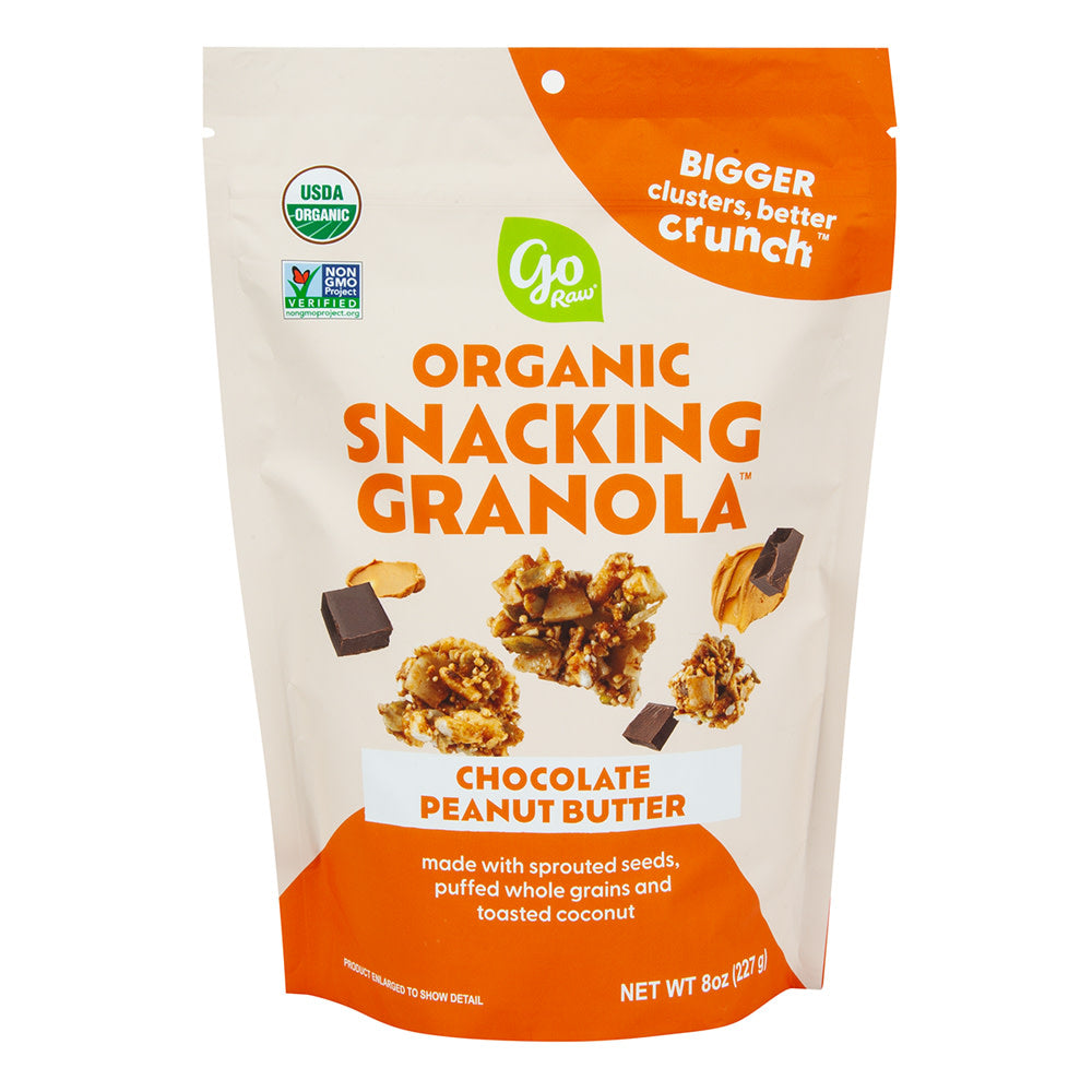 GO RAW CHOCOLATE PEANUT BUTTER SNACKING GRANOLA 8 OZ BAG