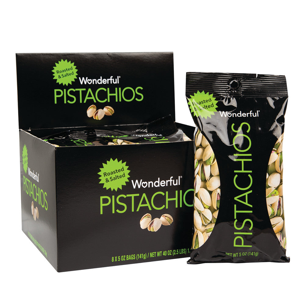 WONDERFUL PISTACHIOS ROASTED &amp; SALTED PISTACHIOS  5 OZ BAG
