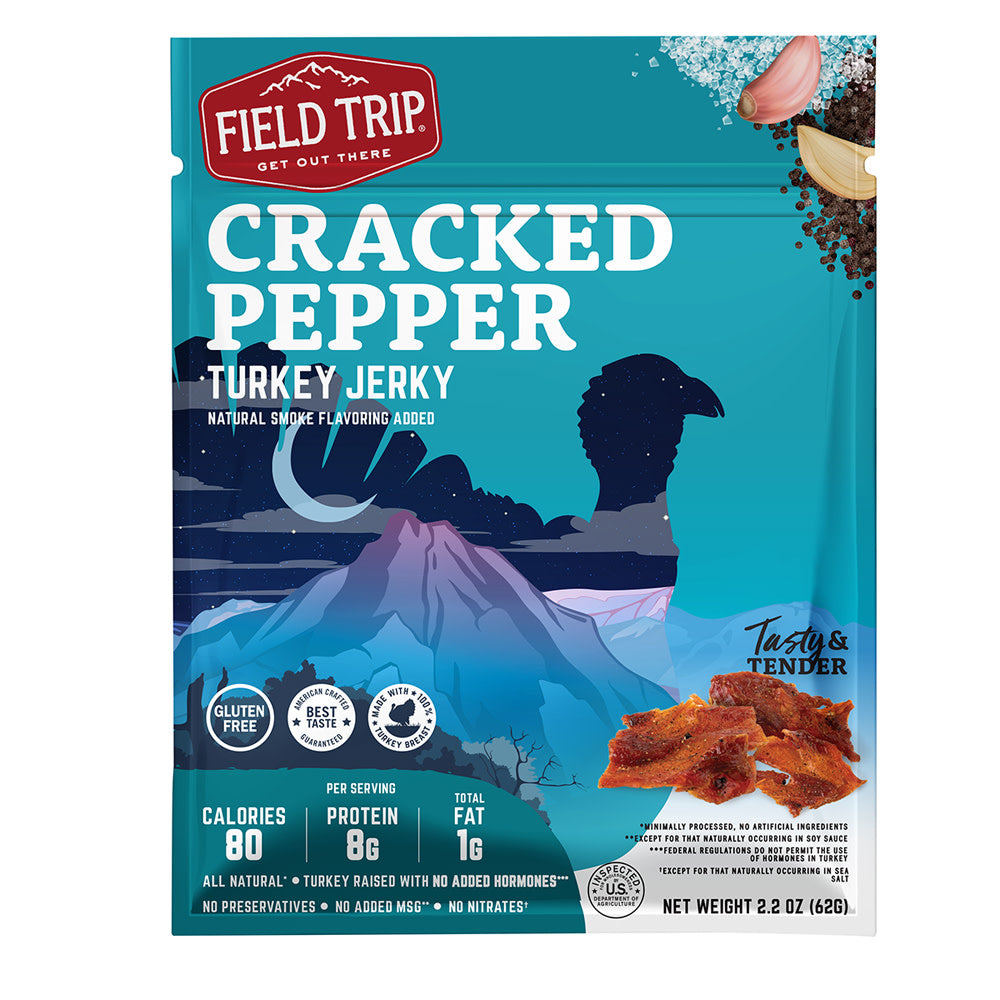 FIELD TRIP TURKEY JERKY CRACKED PEPPER 2.2 OZ