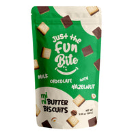 JUST THE FUN BITE MINI HAZELNUT BISCUIT 3.53 OZ POUCH