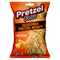 PRETZEL PZAZZ CHEDDAR SEASONED PRETZEL MEDLEY 2 OZ BAG