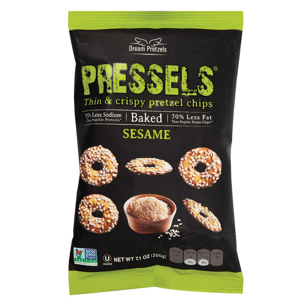 PRESSELS PRETZEL CHIPS SESAME 7.1 OZ BAG