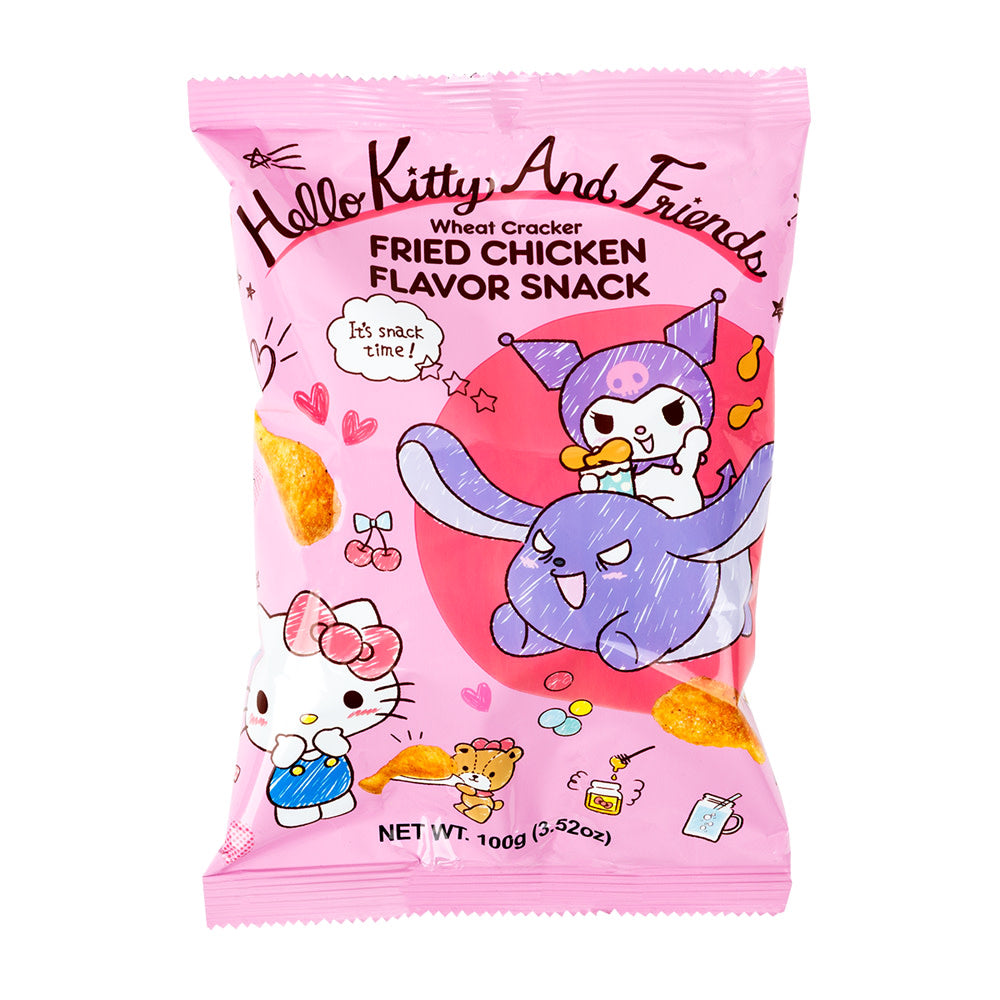 HELLO KITTY FRIED CHICKEN FLAVORED WHEAT CRACKERS 3.5 OZ BAG