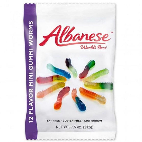 12 Flavor Gummi Mini Worms Peg Bag - 12ct CandyStore.com