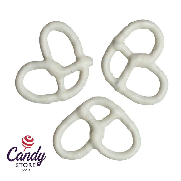 3 Ring White Chocolatey Coated Pretzels - 7lb CandyStore.com