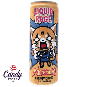 Aggretsuko Liquid Rage Energy Drink 12oz Can - 12ct CandyStore.com