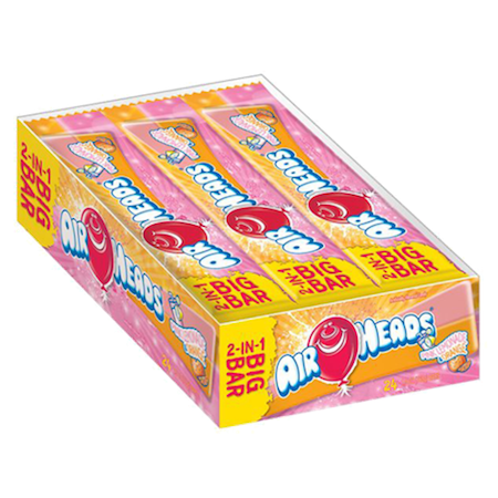 Airheads Big Bar 2 in 1 Lemonade and Orange - 24ct CandyStore.com
