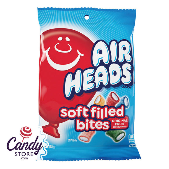 Airheads Soft Filled Bites 6oz Peg Bags - 12ct CandyStore.com