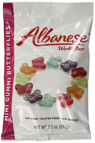 Albanese Mini Gummy Butterflies Peg Bags - 12ct CandyStore.com