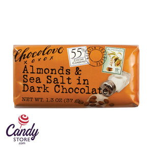 Almonds & Sea Salt In Dark Chocolate Chocolove Mini Bars - 12ct CandyStore.com