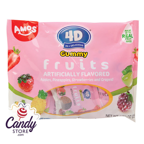 Amos 4D Gummy Fruits Candy Fun Size - 12ct CandyStore.com