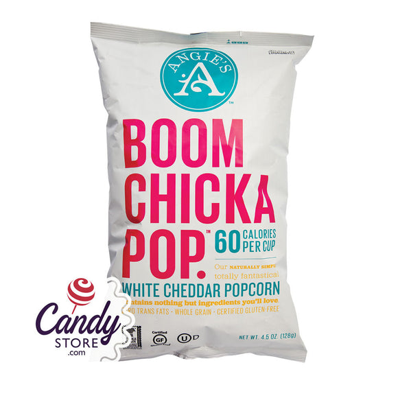 Angie's Boomchickapop White Cheddar Popcorn 4.5oz Bags - 12ct CandyStore.com