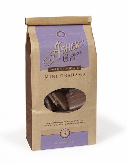 Asher's Dark Chocolate Mini Grahams Coffee Bags - 12ct CandyStore.com