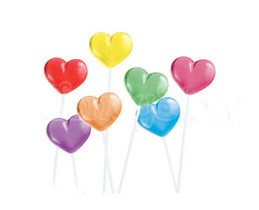 Assorted Color Hearts Twinkle Pops - 120ct CandyStore.com