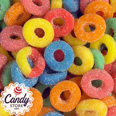 Assorted Mini Sour Gummy Rings - 5lb CandyStore.com
