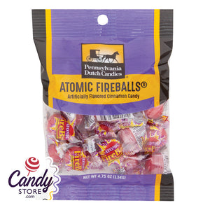 Atomic Fireballs Clear Window Peg Bags - 12ct CandyStore.com