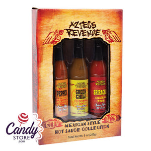 Aztecs Revenge 3-Piece Hot Sauce Set 9oz - 6ct CandyStore.com