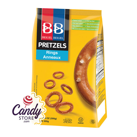 B&B Pretzel Rings 10.6oz Pouch - 12ct CandyStore.com