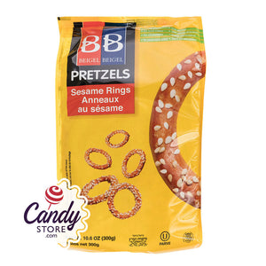 B&B Sesame Pretzel Rings 10.6oz Pouch - 12ct CandyStore.com