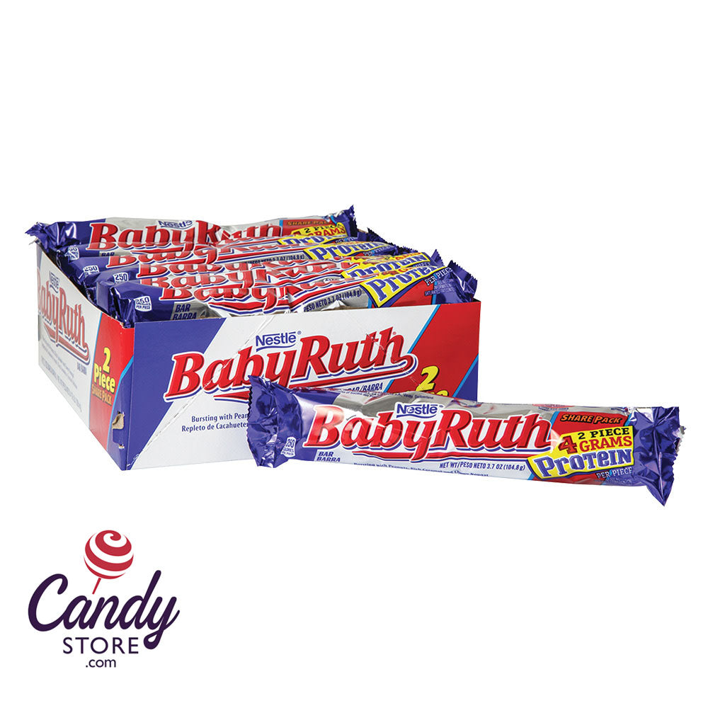 Baby Ruth Share Pack 3.7oz Bar - 18ct | CandyStore.com
