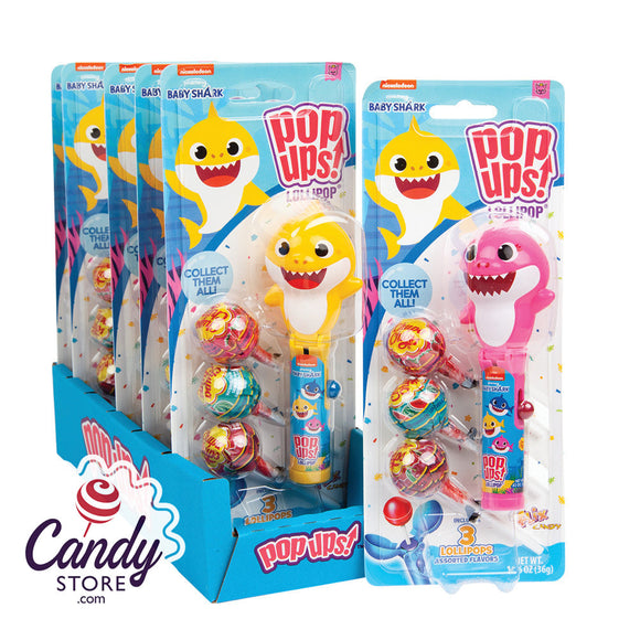 Baby Shark Blister Pack Pop-Ups Lollipop Protector Dispenser - 6ct CandyStore.com