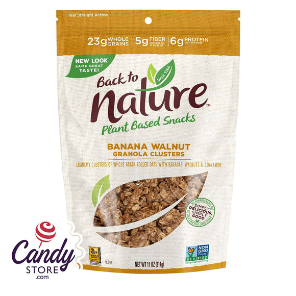 Back To Nature Banana Walnut Granola Clusters 11oz Pouch - 6ct CandyStore.com