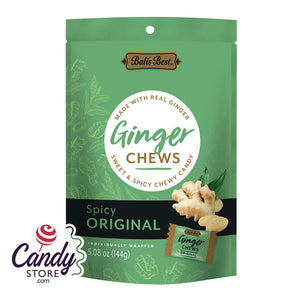 Bali's Best Spicy Original Ginger Chews  - 12ct Pouches CandyStore.com