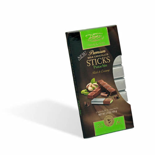 Baron Milk Chocolate Pistachios Sticks - 12ct CandyStore.com