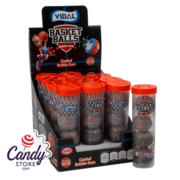Basketball Gumballs 4-Piece Tubes Vidal - 12ct CandyStore.com