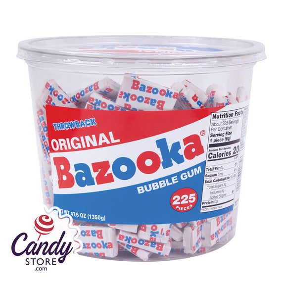 Bazooka Bubble Gum Tub 47oz - 225ct CandyStore.com