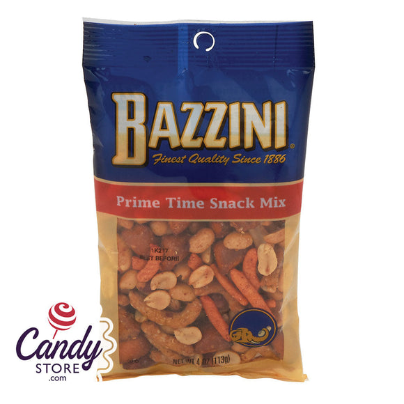 Bazzini Prime Time Snack Mix 4oz Peg Bags - 12ct CandyStore.com
