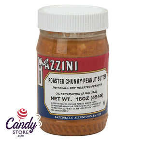 Bazzini Roasted Chunky Peanut Butter 16oz Jar - 1ct CandyStore.com