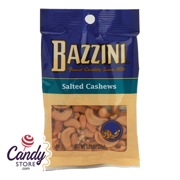 Bazzini Salted Cashews 1.5oz Peg Bags - 12ct CandyStore.com