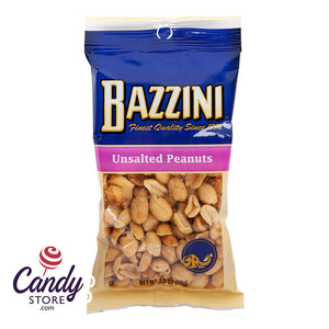 Bazzini Unsalted Peanuts 3.5oz Peg Bags - 12ct CandyStore.com