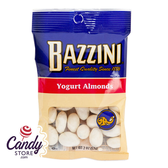 Bazzini Yogurt Covered Almonds 2.5oz Peg Bags - 12ct CandyStore.com