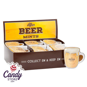Beer Mug Shaped Amusemints Peppermint Mints 0.56oz Tin - 24ct CandyStore.com