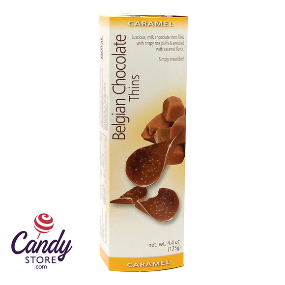 Belgian Chocolate Thins Caramel 4.4oz - 12ct CandyStore.com