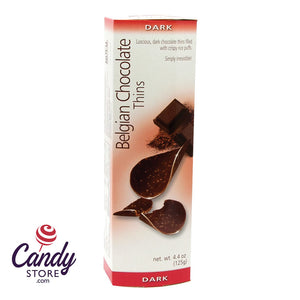 Belgian Chocolate Thins Dark Chocolate 4.4oz - 12ct CandyStore.com
