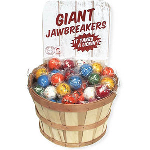 Big Bizarre Jawbreakers - 2 1/4" - 110ct Basket CandyStore.com