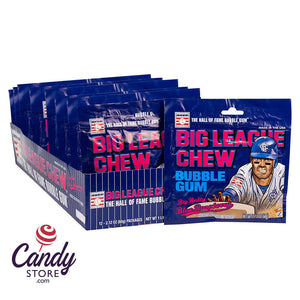Big League Chew Blue Raspberry Packs - 12ct CandyStore.com