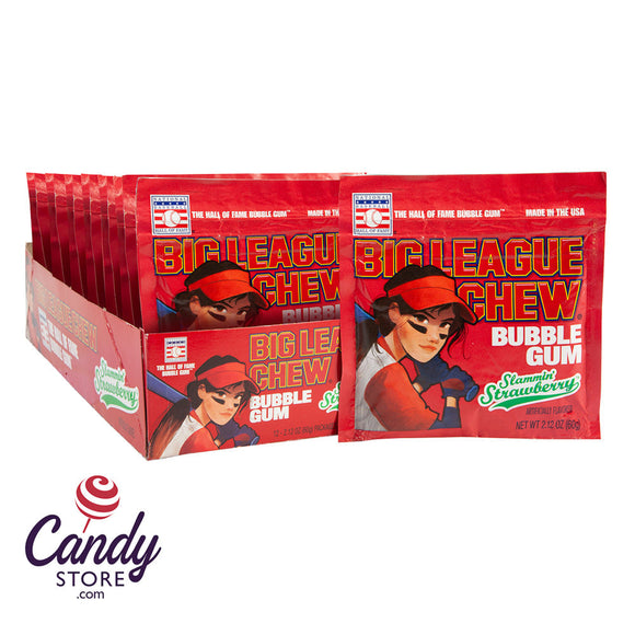 Big League Chew Girls Strawberry Packs - 12ct CandyStore.com