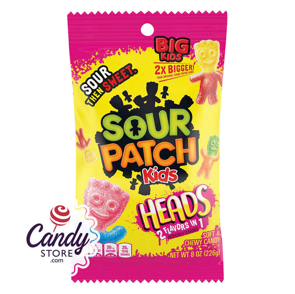 Big Sour Patch Kids Heads 2-Flavor Candy - 12ct CandyStore.com