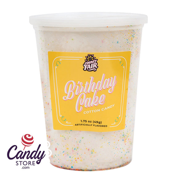 Birthday Cake-Flavored Cotton Candy Tub - 12ct CandyStore.com