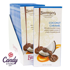 Bissinger's Milk Chocolate Coconut Caramel 3oz Bar - 12ct CandyStore.com