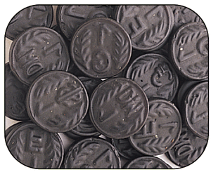 Black Licorice Coins - 6.6lb CandyStore.com