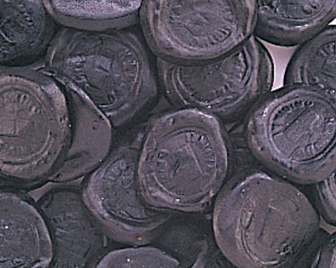 Black Licorice Pontefract Cakes - 6.6lb CandyStore.com